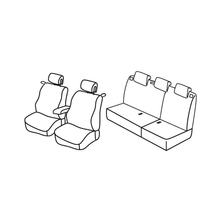 Stoelhoezen Lampa Set Superior - Zwart/Grijs - compatibel voor Renault Megane II 3-deurs (10/02>10/08)