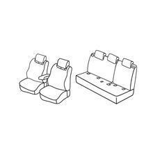Sitzbezüge Lampa Set Superior - Schwarz/Grau - kompatibel für Renault Clio IV Sporter (04/13>03/20)