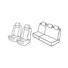 Sitzbezüge Lampa Set Superior - Schwarz/Grau - kompatibel für Peugeot 206 3p (09/98>02/09) - Peugeot 206 5p (09/98>02/09)