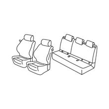 Sitzbezüge Lampa Set Superior - Schwarz/Grau - kompatibel für Opel Corsa E 3p (12/14>08/19)