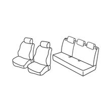 Sitzbezüge Lampa Set Superior - Schwarz/Grau - kompatibel für Opel Corsa D 5p (09/06>11/14)