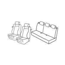 Sitzbezüge Lampa Set Superior - Schwarz/Grau - kompatibel für Opel Corsa D 3p (09/06>11/14)