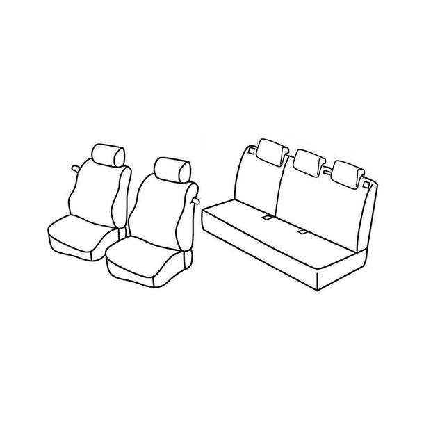 Coprisedili Lampa Set Superior - Nero/Grigio - compatibili per Opel Corsa D 3p (09/06>11/14)