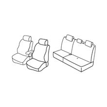Sitzbezüge Lampa Set Superior - Schwarz/Grau - kompatibel für Nissan Micra (11/10>02/17)