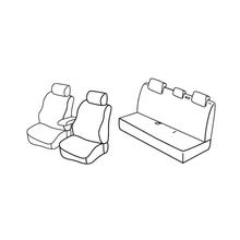 Sitzbezüge Lampa Set Superior - Schwarz/Grau - kompatibel für Nissan Micra (11/10>02/17)