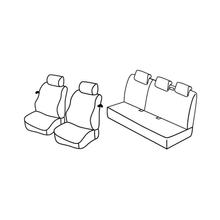 Sitzbezüge Lampa Set Superior - Schwarz/Grau - kompatibel für Nissan Micra 3p (01/03>09/07)