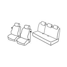 Sitzbezüge Lampa Set Superior - Schwarz/Grau - kompatibel für Nissan Micra 3p (10/07>10/10)