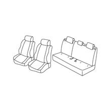Sitzbezüge Lampa Set Superior - Schwarz/Grau - kompatibel für Mazda 2 5p (03/15>)