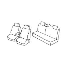 Sitzbezüge Lampa Set Superior - Schwarz/Grau - kompatibel für Kia Rio 5p (10/05>08/11)