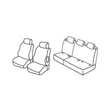 Sitzbezüge Lampa Set Superior - Schwarz/Grau - kompatibel für Fiat Sedici (03/06>05/15)