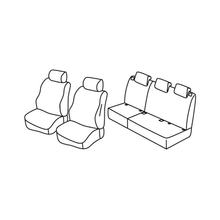 Capas de Assento Lampa Conjunto Superior - Preto/Cinza - compatível para Citroen C3 Picasso (01/09>10/12)
