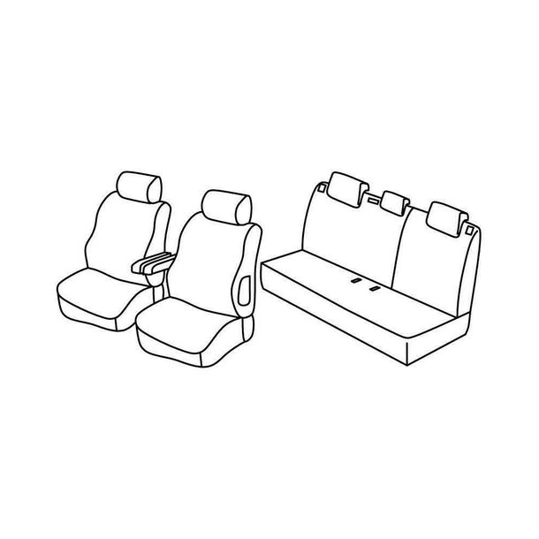Coprisedili Lampa Set Superior - Nero/Grigio - compatibili per Citroen C3 (09/05>10/09) - Citroen C3 Classic (11/09>12/10)