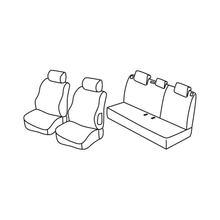 Sitzbezüge Lampa Set Superior - Schwarz/Grau - kompatibel für Citroen C3 (05/02>08/05)