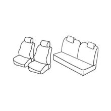 Sitzbezüge Lampa Set Superior - Schwarz/Grau - kompatibel für Citroen C2 (10/03>03/10)