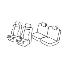 Seat Covers Lampa Set Superior - Black/Grey - compatible for Citroen C2 (10/03>03/10)