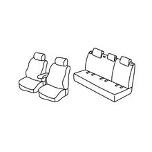 Seat Covers Lampa Set Superior - Black/Grey - compatible for Skoda Fabia 5p (02/15>08/21)