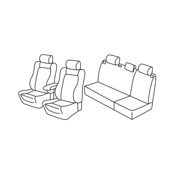 Coprisedili Lampa Set Superior - Nero/Grigio - compatibili per Skoda Fabia 5p (05/07>01/15)