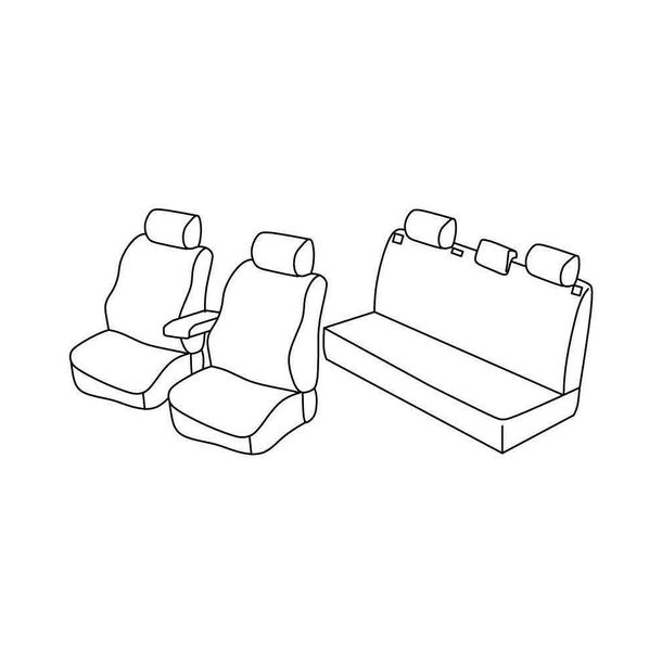 Coprisedili Lampa Set Superior - Nero/Grigio - compatibile per Skoda Fabia 5p (05/07>01/15)