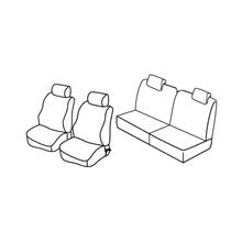 Seat Covers Lampa Set Superior - Black/Grey - compatible for Renault Twingo (06/07>08/14)