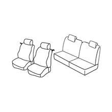 Sitzbezüge Lampa Set Superior - Schwarz/Grau - kompatibel für Renault Twingo (06/07>08/14)