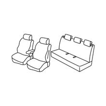 Sitzbezüge Lampa Set Superior - Schwarz/Grau - kompatibel für Renault Clio III 5p (10/05>01/13)