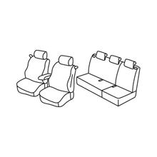 Sitzbezüge Lampa Set Superior - Schwarz/Grau - kompatibel für Renault Clio III 3p (10/05>01/13)