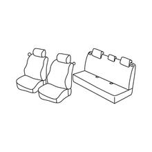 Sitzbezüge Lampa Set Superior - Schwarz/Grau - kompatibel für Renault Clio II 3p (03/98>09/05)