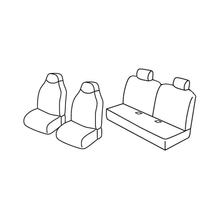 Sitzbezüge Lampa Set Superior - Schwarz/Grau - kompatibel für Citroen C1 3p (05/05>02/12) - Citroen C1 5p (05/05>02/12) - Peugeot 107 3p (07/05>02/12) - Peugeot 107 5p (07/05>02/12) - Toyota Aygo 3p (09/05>02/12) - Toyota Aygo 5p (09/05>02/