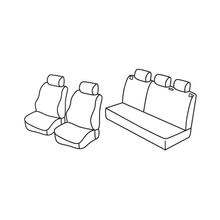 Sitzbezüge Lampa Set Superior - Schwarz/Grau - kompatibel für Opel Corsa C 5p (10/00>08/06)
