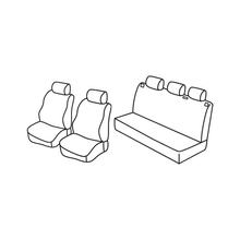 Sitzbezüge Lampa Set Superior - Schwarz/Grau - kompatibel für Opel Corsa C 5p (10/00>08/06)