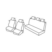 Sitzbezüge Lampa Set Superior - Schwarz/Grau - kompatibel für Opel Corsa C 3p (10/00>08/06)