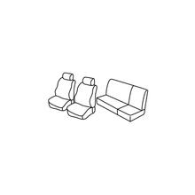 Sitzbezüge Lampa Set Superior - Schwarz/Grau - kompatibel für Land Rover Defender 5p (01/90>07/10)