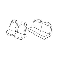 Sitzbezüge Lampa Set Superior - Schwarz/Grau - kompatibel für Ford Ka (01/09>09/16)