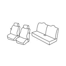 Sitzbezüge Lampa Set Superior - Schwarz/Grau - kompatibel für Ford Ka (09/96>12/08)