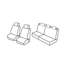 Sitzbezüge Lampa Set Superior - Schwarz/Grau - kompatibel für Ford Fiesta 5p (05/02>08/08)