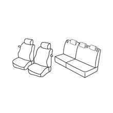 Sitzbezüge Lampa Set Superior - Schwarz/Grau - kompatibel für Ford Fiesta 3p (11/02>08/08)