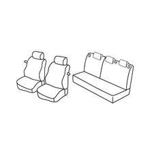 Sitzbezüge Lampa Set Superior - Schwarz/Grau - kompatibel für Ford Fiesta 3p (11/02>08/08)