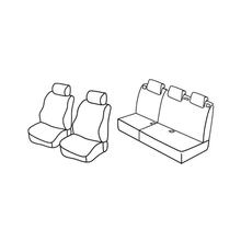 Sitzbezüge Lampa Set Superior - Schwarz/Grau - kompatibel für Fiat Punto 5p (01/12>04/19)