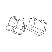 Sitzbezüge Lampa Set Superior - Schwarz/Grau - kompatibel für Fiat Grande Punto 5p (09/05>04/12) - Fiat Punto 5p (01/12>04/19) - Fiat Punto Evo 5p (10/09>04/12)