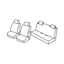 Sitzbezüge Lampa Set Superior - Schwarz/Grau - kompatibel für Fiat Grande Punto 5p (09/05>04/12) - Fiat Punto 5p (01/12>04/19) - Fiat Punto Evo 5p (10/09>04/12)