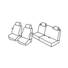 Sitzbezüge Lampa Set Superior - Schwarz/Grau - kompatibel für Fiat Grande Punto 3p (09/05>04/12) - Fiat Punto 3p (01/12>08/18) - Fiat Punto Evo 3p (10/09>04/12)