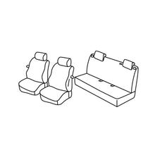 Sitzbezüge Lampa Set Superior - Schwarz/Grau - kompatibel für Fiat Grande Punto 3p (09/05>04/12) - Fiat Punto 3p (01/12>08/18) - Fiat Punto Evo 3p (10/09>04/12)