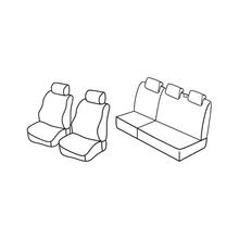 Sitzbezüge Lampa Set Superior - Schwarz/Grau - kompatibel für Fiat Punto 5p (09/99>08/09)