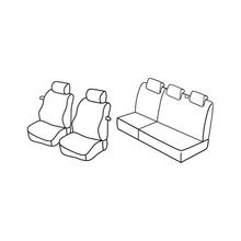 Sitzbezüge Lampa Set Superior - Schwarz/Grau - kompatibel für Fiat Punto 3p (09/99>08/09)