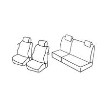 Sitzbezüge Lampa Set Superior - Schwarz/Grau - kompatibel für Fiat Punto 3p (09/99>08/09)