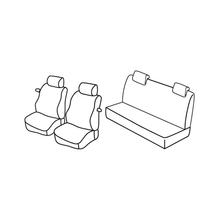 Sitzbezüge Lampa Set Superior - Schwarz/Grau - kompatibel für Fiat Punto 3p (09/99>08/09)