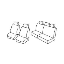 Sitzbezüge Lampa Set Superior - Schwarz/Grau - kompatibel für Fiat Punto 5p (09/99>04/03)