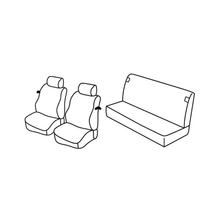 Sitzbezüge Lampa Set Superior - Schwarz/Grau - kompatibel für Fiat Punto 3p (01/93>08/99)