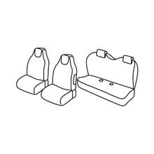 Sitzbezüge Lampa Set Superior - Schwarz/Grau - kompatibel für Citroen C1 3p (05/05>02/12) - Citroen C1 5p (05/05>02/12) - Peugeot 107 3p (07/05>02/12) - Peugeot 107 5p (07/05>02/12) - Toyota Aygo 3p (09/05>02/12) - Toyota Aygo 5p (09/05>02/