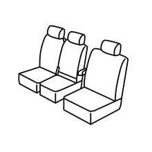 Sitzbezüge Lampa Set Superior - Schwarz/Grau - kompatibel für Citroen Berlingo (04/08>05/18) - Peugeot Partner (04/08>08/18)